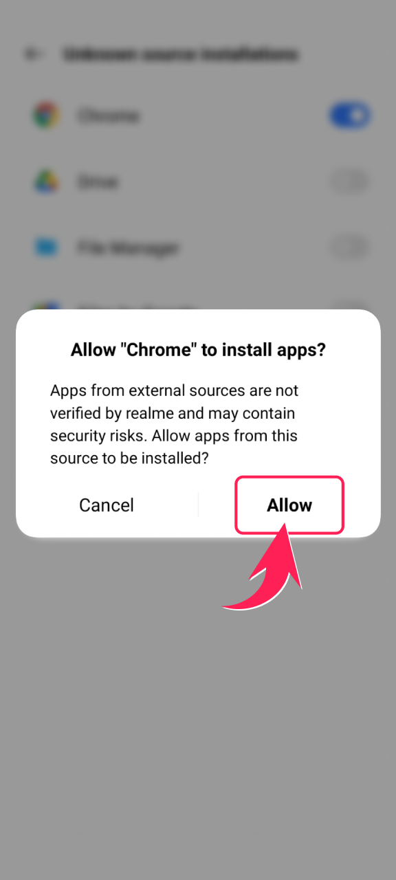 Enable unknown sources installation in your Android phone settings.
