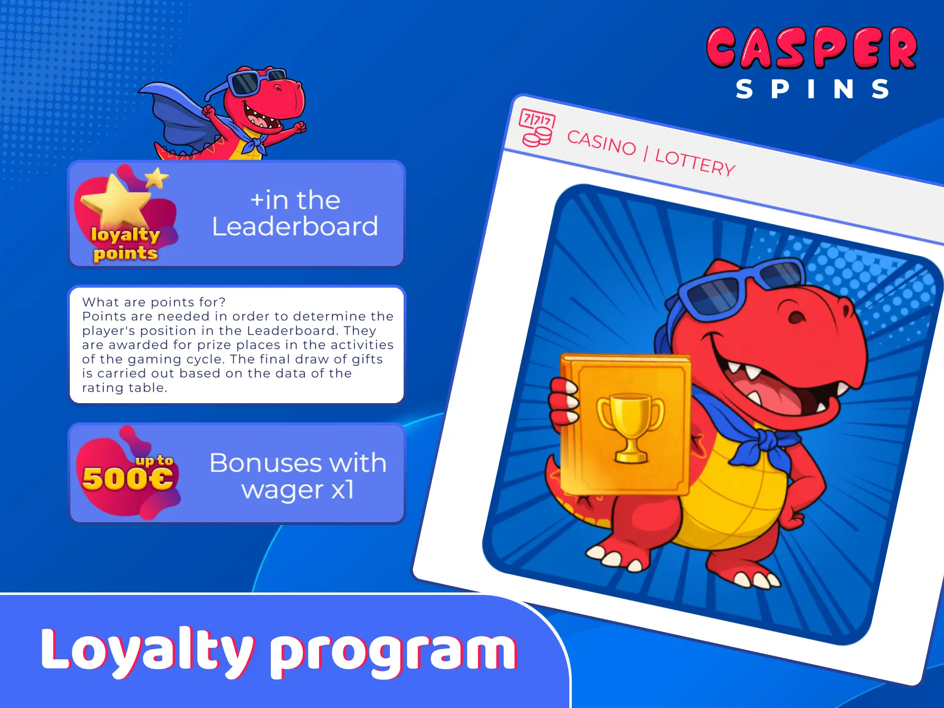 Discover the Casper Spins loyalty programme benefits and rewards for players.
