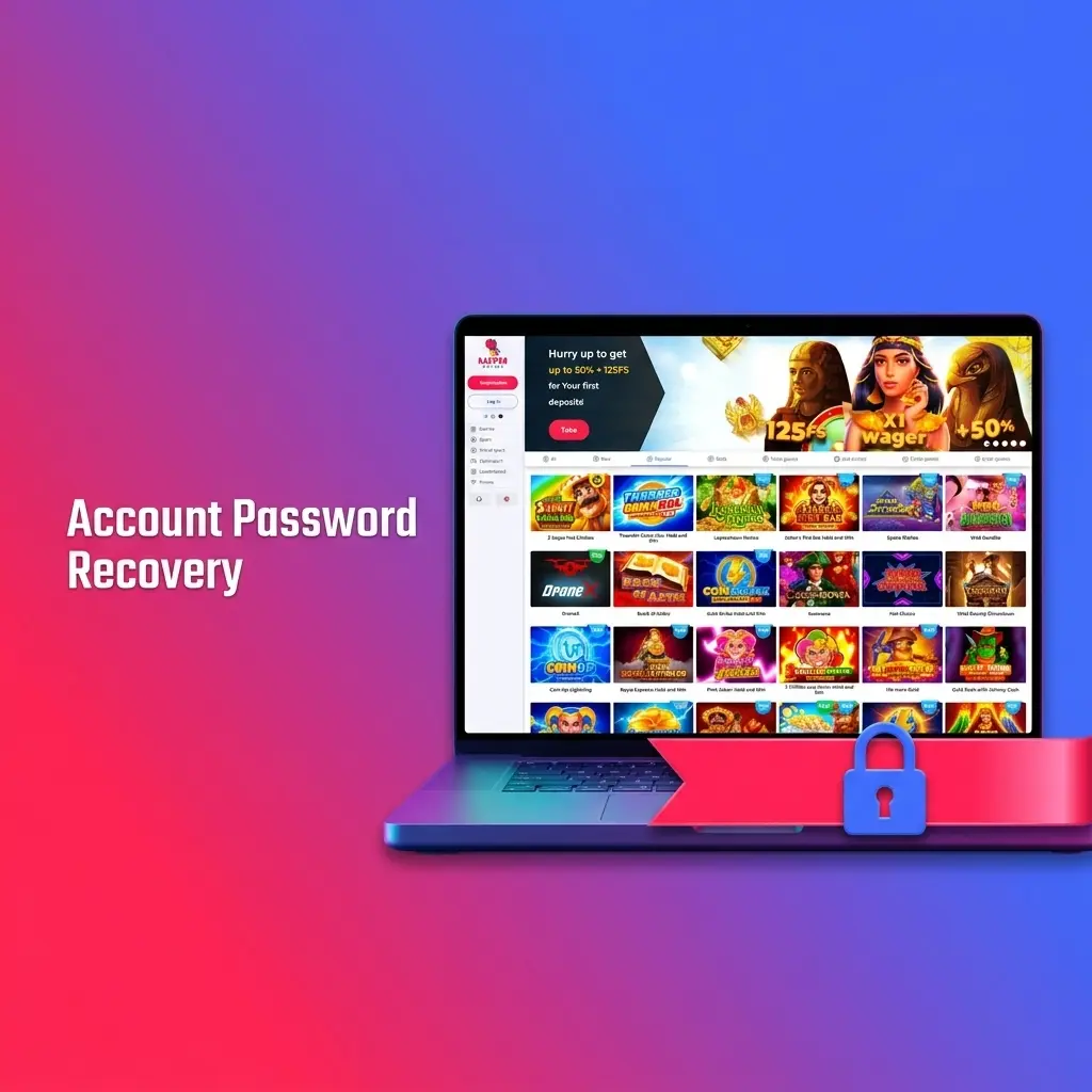 Step-by-step account password recovery guide showing how to reset forgotten credentials via email link