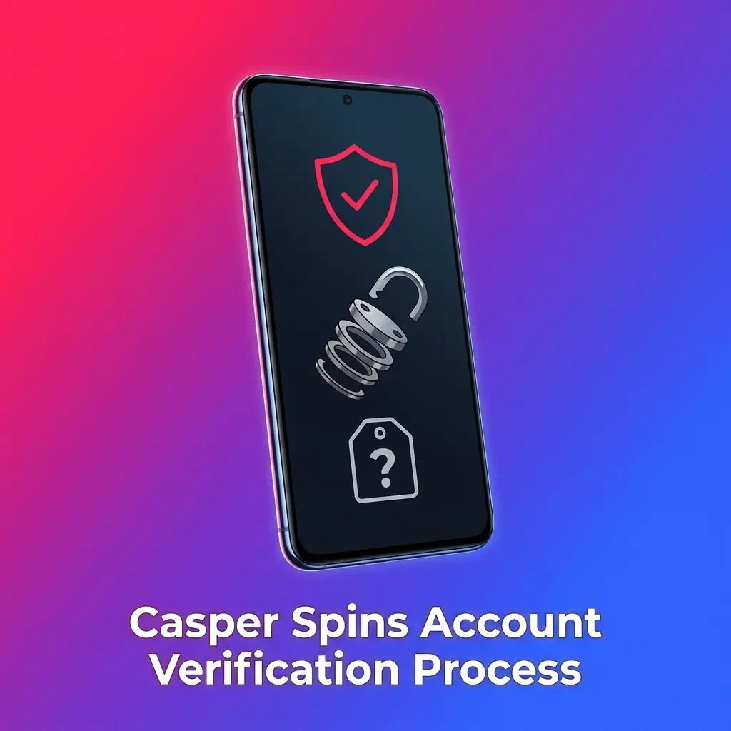 Casper Spins account verification process showing steps for ID, address, payment, and funds confirmation in the UK