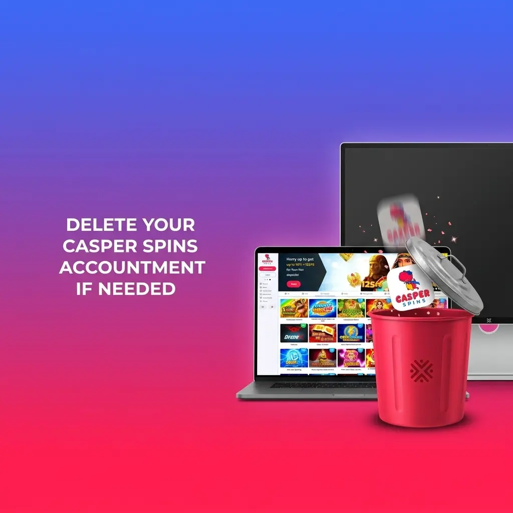 Steps to delete your Casper Spins account via settings or support team for responsible gambling or personal reasons