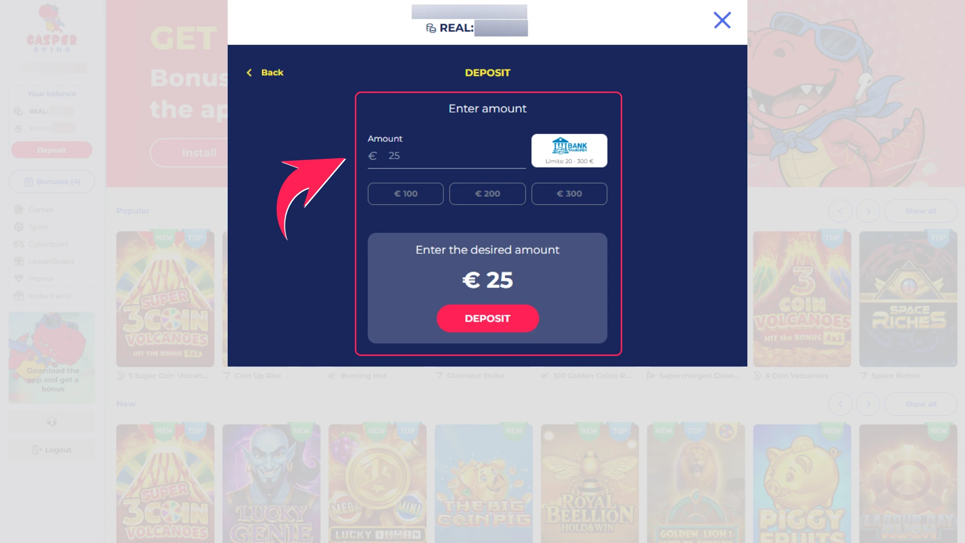 Make a qualifying deposit to unlock your Casper Spins welcome bonus.